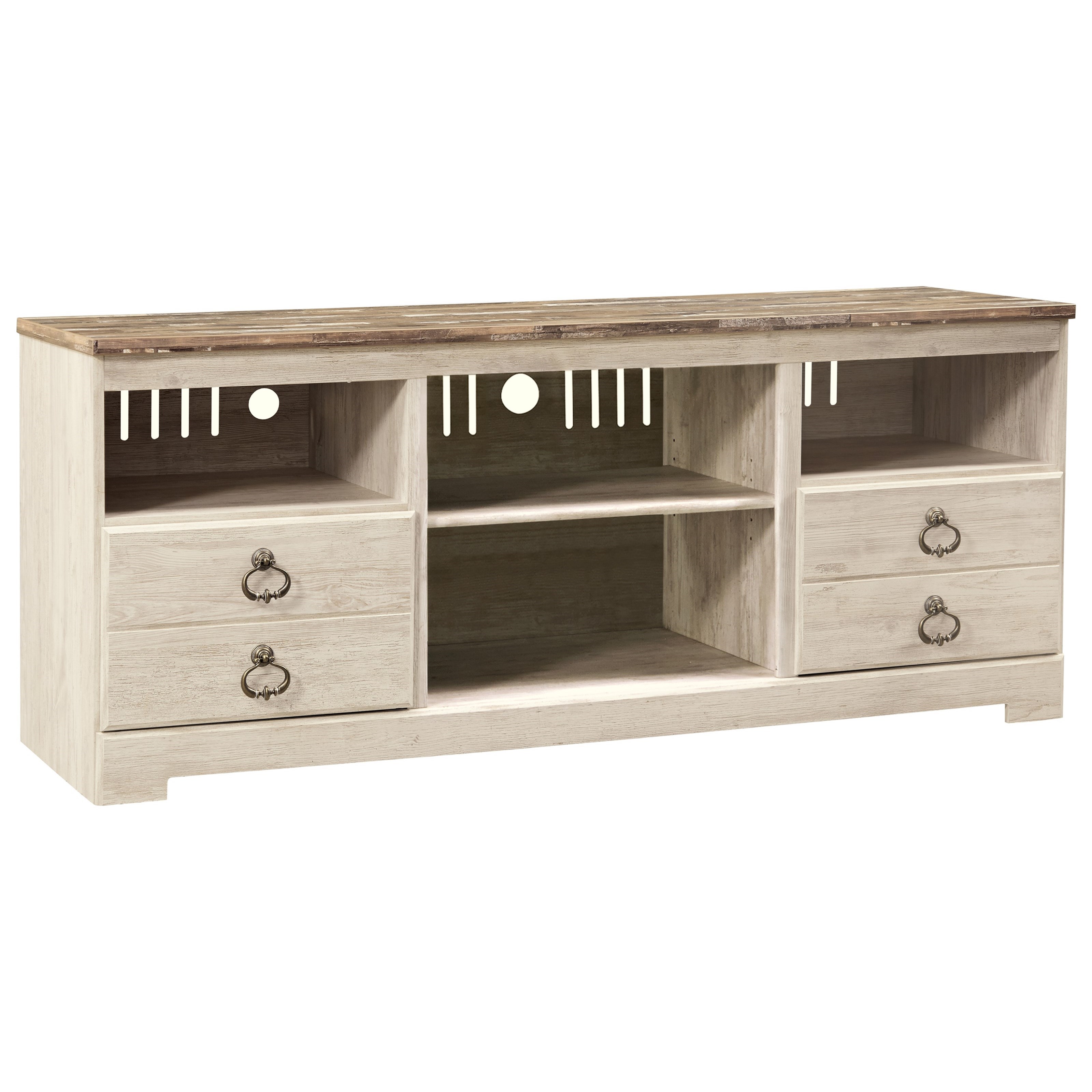 Signature Design by Ashley Willowton W26768 TwoTone Large TV Stand Furniture and